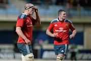 14 December 2013; Munster's Paul O'Connell, left, and Donnacha Ryan. Heineken Cup 2013/14, Pool 6, Round 4, Perpignan v Munster. Stade Aimé Giral, Perpignan, France. Picture credit: Diarmuid Greene / SPORTSFILE