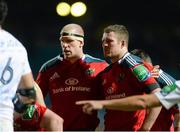 14 December 2013; Munster's Paul O'Connell, left, and Donnacha Ryan prepare for a scrum. Heineken Cup 2013/14, Pool 6, Round 4, Perpignan v Munster. Stade Aimé Giral, Perpignan, France. Picture credit: Diarmuid Greene / SPORTSFILE