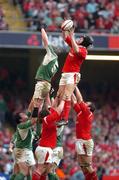 19 March 2005; Ryan Jones, Wales, wins possession in the line-out from Paul O'Connell, Ireland. RBS Six Nations Championship 2005, Wales v Ireland, Millennium Stadium, Cardiff, Wales. Picture credit; Pat Murphy / SPORTSFILE