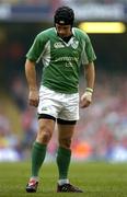 19 March 2005; A dejected David Humphreys, Ireland, at the final whistle after defeat by Wales. RBS Six Nations Championship 2005, Wales v Ireland, Millennium Stadium, Cardiff, Wales. Picture credit; Brendan Moran / SPORTSFILE