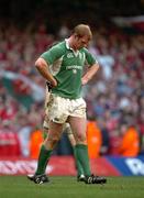 19 March 2005; Paul O'Connell, Ireland, pictured after defeat by Wales. RBS Six Nations Championship 2005, Wales v Ireland, Millennium Stadium, Cardiff, Wales. Picture credit; Pat Murphy / SPORTSFILE