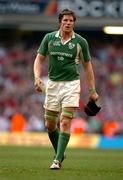 19 March 2005; Simon Easterby, Ireland, shows his dissapointment at the end of the game. RBS Six Nations Championship 2005, Wales v Ireland, Millennium Stadium, Cardiff, Wales. Picture credit; Pat Murphy / SPORTSFILE