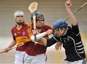 11 December 2013; Jason Barcoe, St. Kieran’s, in action against Paul Delahanty, Kilkenny C.B.S. Leinster Post Primary School Senior Hurling “A” League Final, Kilkenny C.B.S. v St. Kieran’s, Kilkenny, Nowlan Park, Kilkenny. Picture credit: Pat Murphy / SPORTSFILE