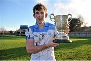 19 December 2013; Maynooth Post Primary captain Owen Byrne with the cup after the game. Dublin Schools Senior “A” Football Final, St Benildus College v Maynooth Post Primary. O'Toole Park, Crumlin, Dublin. Picture credit: Barry Cregg / SPORTSFILE