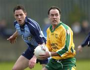 20 March 2005; Damien Diver, Donegal, in action against Declan Lally, Dublin. Allianz National Football League, Division 1A, Dublin v Donegal, Parnell Park, Dublin. Picture credit; David Levingstone / SPORTSFILE