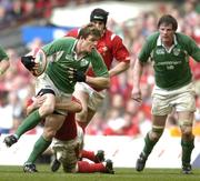 19 March 2005; Brian O'Driscoll, Ireland, is tackled by Martyn Williams, Wales. RBS Six Nations Championship 2005, Wales v Ireland, Millennium Stadium, Cardiff, Wales. Picture credit; Brendan Moran / SPORTSFILE