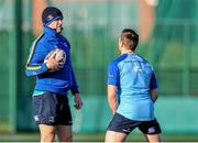30 December 2013; Leinster's Shane Jennings and Isaac Boss, right, during Leinster Rugby Squad Training, UCD, Belfield, Dublin. Picture credit: Pat Murphy / SPORTSFILE