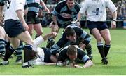 17 April 1999; Mick Galwey, scores a try for Shannon. AIB League Rugby, Cork Constitution v Shannon, Temple Hill, Cork. Picture credit: Brendan Moran / SPORTSFILE