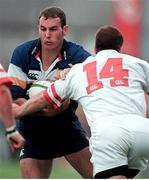 13 August 1999; Girvan Dempsey, Leinster, in action against James Topping, Ulster. Guinness Interprovincial Championship, Leinster v Ulster, Donnybrook, Dublin. Picture credit: Brendan Moran / SPORTSFILE