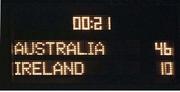 12 June 1999; General view of the scoreboard at full-time. 1999 Australia Tour, Lansdowne Cup First Test, Australia v Ireland, Ballymore Football Stadium, Brisbane, Queensland, Australia. Picture credit: Matt Browne / SPORTSFILE