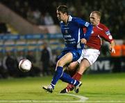 1 April 2005; David Breen, Waterford United, in action against Glen Crowe, Shelbourne. eircom League, Premier Division, Shelbourne v Waterford United, Tolka Park, Dublin. Picture credit; David Maher / SPORTSFILE