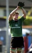 2 April 2005; Andrew Farley, Connacht, salutes the crowd after defeat to Sale Sharks. European Challenge Cup 2004-2005, Semi-Final, Connacht v Sale Sharks, Sportsground, Galway. Picture credit; Pat Murphy / SPORTSFILE