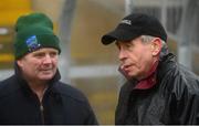 5 January 2014; Fermanagh GAA Chairman Patsy Dolan, left, and Fermanagh manager Peter McGrath after a pitch inspection resulted in the game being called off. Power NI Dr. McKenna Cup, Section B, Round 1, Fermanagh v St Mary's, Brewster Park, Enniskillen, Co. Fermanagh. Picture credit: Oliver McVeigh / SPORTSFILE