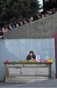 5 January 2014; Eilish Mannion waits for customers at the match. FBD League, Section B, Round 1, Galway v Sligo, Tuam Stadium, Tuam, Co. Galway. Picture credit: Ray Ryan / SPORTSFILE