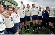 17 April 1999; The Cork Constitution team celebrate their victory over Shannon. AIB League Rugby, Cork Constitution v Shannon, Temple Hill, Cork. Picture credit: Brendan Moran / SPORTSFILE