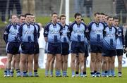 3 April 2005;  Dublin players stand for a minute silence in respect of Pope John Paul II. Allianz National Football League, Division 1A, Offaly v Dublin, O'Connor Park, Tullamore, Co. Offaly. Picture credit; David Maher / SPORTSFILE