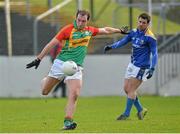 5 January 2014; David Bambrick, Carlow, in action against  Longford. Bord na Mona O'Byrne Cup, Group B, Round 1, Carlow v Longford, Dr. Cullen Park, Carlow. Picture credit: Matt Browne / SPORTSFILE