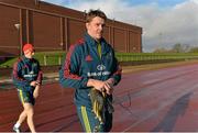 7 January 2014; Munster's Dave Foley makes his way out for squad training ahead of their Heineken Cup 2013/14, Pool 6, Round 5, game against Gloucester on Saturday. Munster Rugby Squad Training, University of Limerick, Limerick. Picture credit: Diarmuid Greene / SPORTSFILE