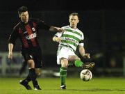 8 April 2005; Trevor Molloy, Shamrock Rovers, in action against Dean Fitzgerald, Longford Town. eircom League, Premier Division, Shamrock Rovers v Longford Town, Dalymount Park, Dublin. Picture credit; Brian Lawless / SPORTSFILE