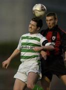 8 April 2005; Shane Barrett, Longford Town, in action against Cathal O'Connor, Shamrock Rovers. eircom League, Premier Division, Shamrock Rovers v Longford Town, Dalymount Park, Dublin. Picture credit; Brian Lawless / SPORTSFILE