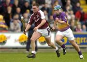 10 April 2005; Derick Hardiman, Galway, in action against Paul Carley, Wexford. Allianz National Hurling League, Division 1, Wexford v Galway, Wexford Park, Wexford. Picture credit; Matt Browne / SPORTSFILE