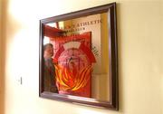 13 April 2005; New Chief Executive of St. Patrick's Athletic F.C. Bernard O'Byrne, reflected in a mirror, arriving before a press conference to announce his appointment. Richmond Park, Dublin. Picture credit; David Maher / SPORTSFILE