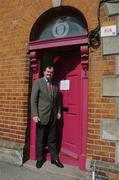 13 April 2005; The new Chief Executive of St. Patrick's Athletic F.C. Bernard O'Byrne, outside the hall door of Richmond Park, after a press conference to announce his appointment. Richmond Park, Dublin. Picture credit; David Maher / SPORTSFILE