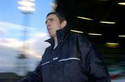 15 April 2005; Bohemians manager Garreth Farrelly makes his way onto the pitch at the start of the game against Cork City. eircom League, Premier Division, Bohemians v Cork City, Dalymount Park, Dublin. Picture credit; Matt Browne / SPORTSFILE