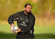 9 January 2014; Ulster's John Afoa in action during squad training ahead of their Heineken Cup 2013/14, Pool 5, Round 5, match against Montpellier on Friday. Ulster Rugby Squad Training, Pirrie Park, Belfast, Co. Antrim. Picture credit: Oliver McVeigh / SPORTSFILE