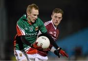 10 January 2014; Tom King, Mayo, in action against Lee Cullen, NUIG. FBD League Section A, Round 1, Mayo v NUIG, Elverys MacHale Park, Castlebar, Co. Mayo. Picture credit: Matt Browne / SPORTSFILE