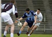 16 April 2005; Bernard Brogan, Dublin, in action against Colm Fagan, Kildare. Cadbury Leinster U21 Football Championship Final, Dublin v Kildare, Pairc Tailteann, Navan, Co. Meath. Picture credit; Damien Eagers / SPORTSFILE