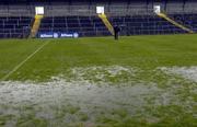 17 April 2005; Match referee Maurice Deegan during a pitch inspection in advance of the match being called off. Allianz National Football League, Division 1 Semi-Final, Mayo v Armagh, Dr. Hyde Park, Roscommon. Picture credit; Ray McManus / SPORTSFILE