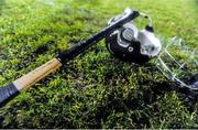 10 January 2014; The equipment of John Fitzgibbon, Limerick, sits on the pitch after the match while the team warm down. Waterford Crystal Cup, Preliminary Round, Limerick v IT Tralee, Mick Neville Park, Rathkeale, Limerick. Picture credit: Ramsey Cardy / SPORTSFILE