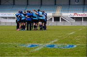 11 January 2014; Leinster team huddle during the captain's run ahead of their Heineken Cup 2013/14, Pool 1, Round 5, game against Castres on Sunday. Leinster Rugby Captain's Run, Stade Pierre Antoine, Castres, France. Picture credit: Stephen McCarthy / SPORTSFILE