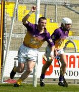 24 April 2005; Nigel Higgins, Wexford, celebrates his goal against Clare. Allianz National Hurling League, Division 1, Round 3, Wexford v Clare, Wexford Park, Wexford. Picture credit; Matt Browne / SPORTSFILE