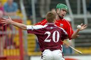 24 April 2005; Kevin Hartnett, Cork, in action against Andrew Smyth, Galway. Allianz National Hurling League, Division 1, Round 3, Cork v Galway, Pairc Ui Chaoimh, Cork. Picture credit; David Maher / SPORTSFILE