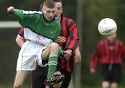 30 April 2005; David Sanlon, Belfast, in action against Darren Flanagan, Cheeverstown. Europe Eurasia Football Week 2005, Men's National Cup Final, Belfast v Cheeverstown, AUL Complex, Clonshaugh, Dublin. Picture credit; Pat Murphy / SPORTSFILE