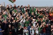25 April 2005; Glentoran supporters cheer on their side during the game. Setanta Cup, Group 1, Longford Town v Glentoran, Flancare Park, Longford. Picture credit; Pat Murphy / SPORTSFILE