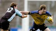 29 April 2005; Gordon D'Arcy, Leinster, is tackled by Scott Barrow, Glasgow Rugby. Celtic Cup 2004-2005, Quarter-Final, Leinster v Glasgow Rugby, Lansdowne Road, Dublin. Picture credit; Brendan Moran / SPORTSFILE