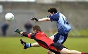 30 April 2005; Mark Davoren, Dublin, in action against Eoin Henry, Down. Cadbury's All-Ireland U21 Football Semi-Final, Dublin v Down, Pairc Tailteann, Navan, Co. Meath. Picture credit; Matt Browne / SPORTSFILE