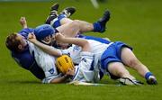 2 May 2005; St. Flannan's players John Moloney, Conor Nealon, Ciaran O'Doherty and Patrick Kely celebrate victory. All-Ireland Colleges Senior 'A' Hurling Final, St. Flannan's College v St. Kieran's College, Semple Stadium, Thurles, Co. Tipperary. Picture credit; Ray McManus / SPORTSFILE