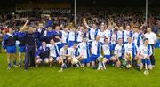 2 May 2005; The St. Flannan's team celebrate after victory over St. Kieran's. All-Ireland Colleges Senior 'A' Hurling Final, St. Flannan's v St. Kieran's, Semple Stadium, Thurles, Co. Tipperary. Picture credit; Brendan Moran / SPORTSFILE