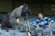 3 May 2005; Shannon captain Tom Hayes being interviewed for television at a photocall ahead of the AIB League Division 1, 2 and 3 finals. Lansdowne Road, Dublin. Picture credit; Brendan Moran / SPORTSFILE