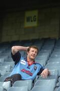 3 May 2005; Belfast Harlequins vice-captain Paul McKenzie sits in the stand at a photocall ahead of the AIB League Division 1, 2 and 3 finals. Lansdowne Road, Dublin. Picture credit; Brendan Moran / SPORTSFILE