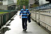 3 May 2005; Shannon captain Tom Hayes makes his way to a photocall ahead of the AIB League Division 1, 2 and 3 finals. Lansdowne Road, Dublin. Picture credit; Brendan Moran / SPORTSFILE