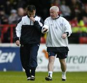 2 May 2005; Pat Fenlon, left, Shelbourne manager, with his assistant Eamonn Collins. Setanta Cup, Group 2, Shelbourne v Cork City, Tolka Park, Dublin. Picture credit; David Maher / SPORTSFILE