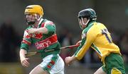 1 May 2005; Derek McConn, Mayo, in action against Danny Cullen, Donegal. Allianz National Hurling League, Division 3 Final, Mayo v Donegal, Markievicz Park, Sligo. Picture credit; Damien Eagers / SPORTSFILE