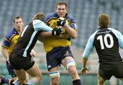 29 April 2005; Ben Gissing, Leinster, is tackled by Sean Lamont, Glasgow Rugby. Celtic Cup 2004-2005, Quarter-Final, Leinster v Glasgow Rugby, Lansdowne Road, Dublin. Picture credit; Brendan Moran / SPORTSFILE