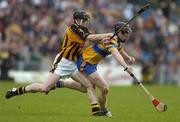 2 May 2005; Niall Gilligan, Clare, in action against Noel Hickey, Kilkenny. Allianz National Hurling League, Division 1 Final, Clare v Kilkenny, Semple Stadium, Thurles, Co. Tipperary. Picture credit; Brendan Moran / SPORTSFILE
