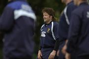 5 May 2005; Leinster's Shane Byrne looks on during squad training. UCD, Belfield, Dublin. Picture credit; Pat Murphy / SPORTSFILE